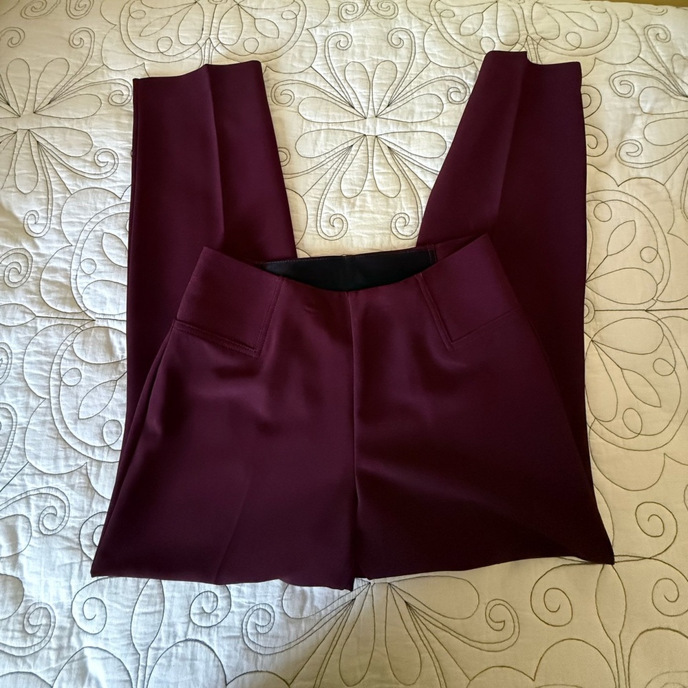 Alia Women's Burgundy Straight Leg Pants